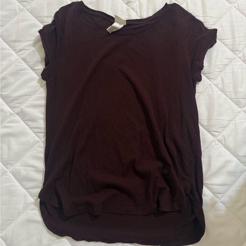 H&M Dark Brown Short Sleeve Tee